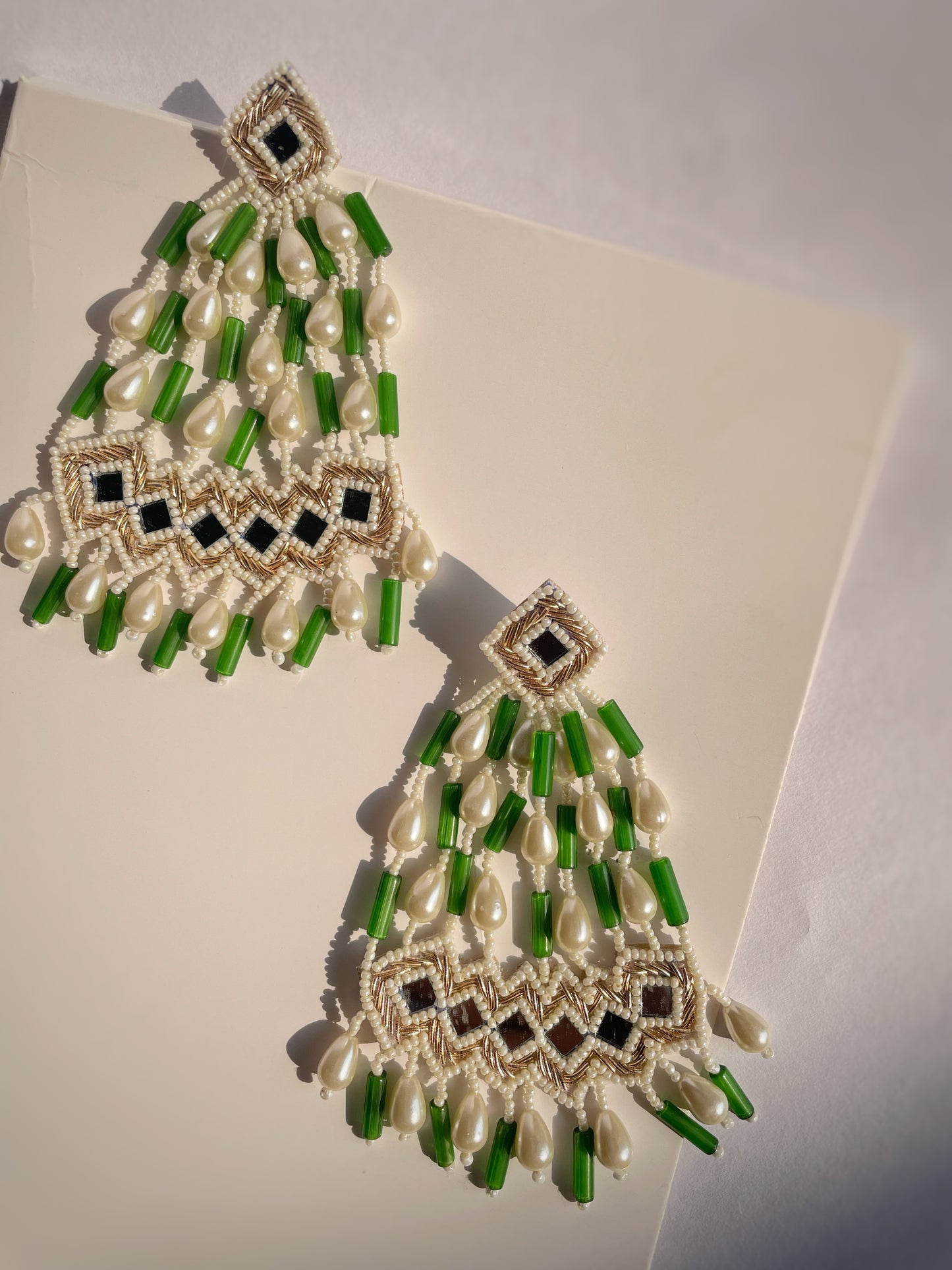 Riwda Statement Danglers Earrings