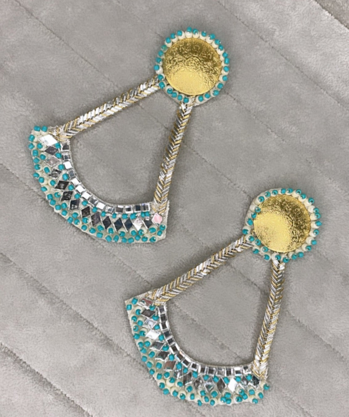 Suhilra Mirror Gold Earrings