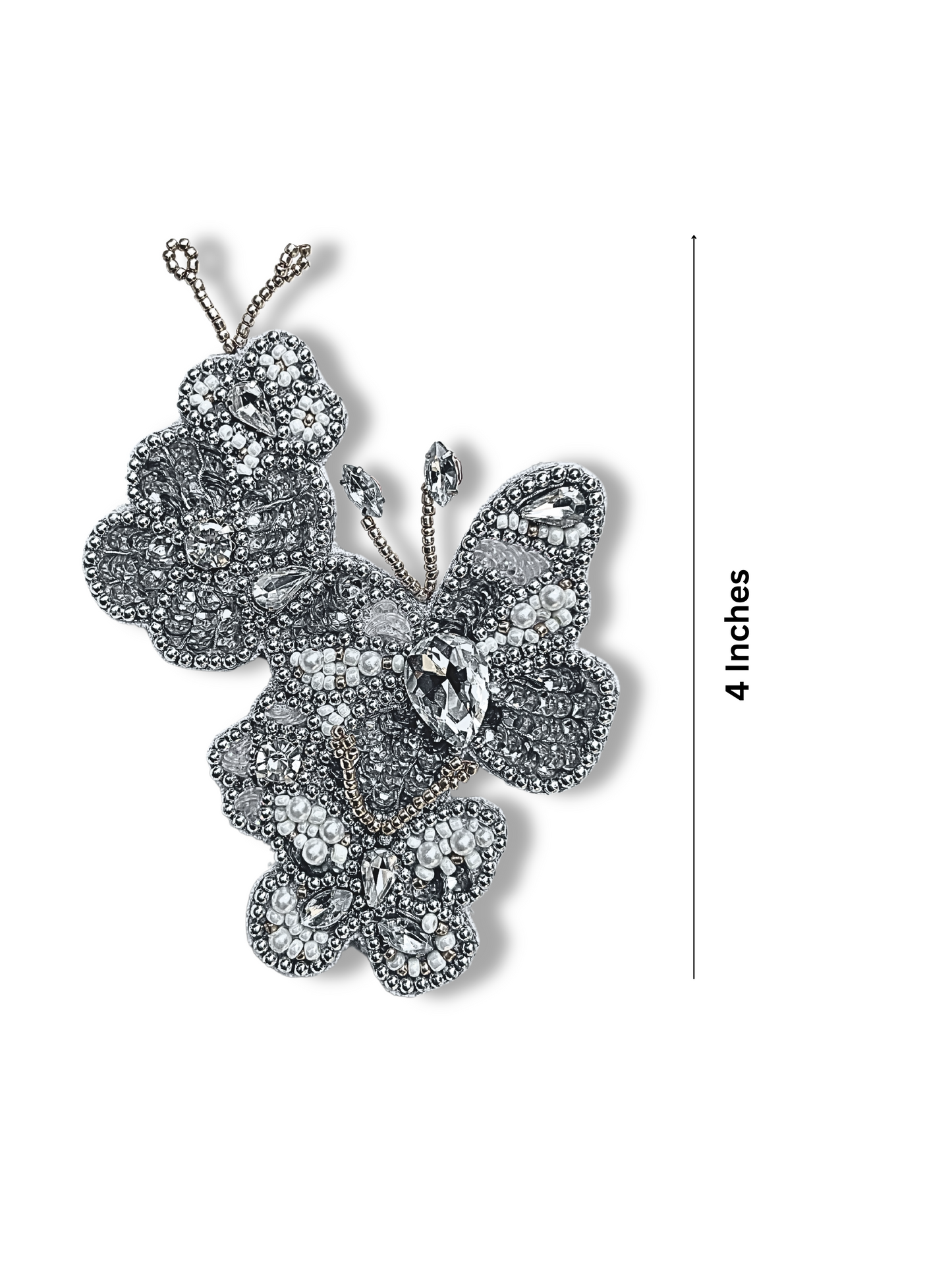Three butterfly Crystal Brooch