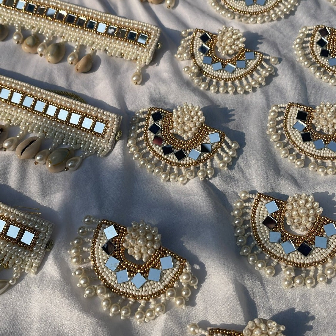 Iqra Mirror Pearl Earrings
