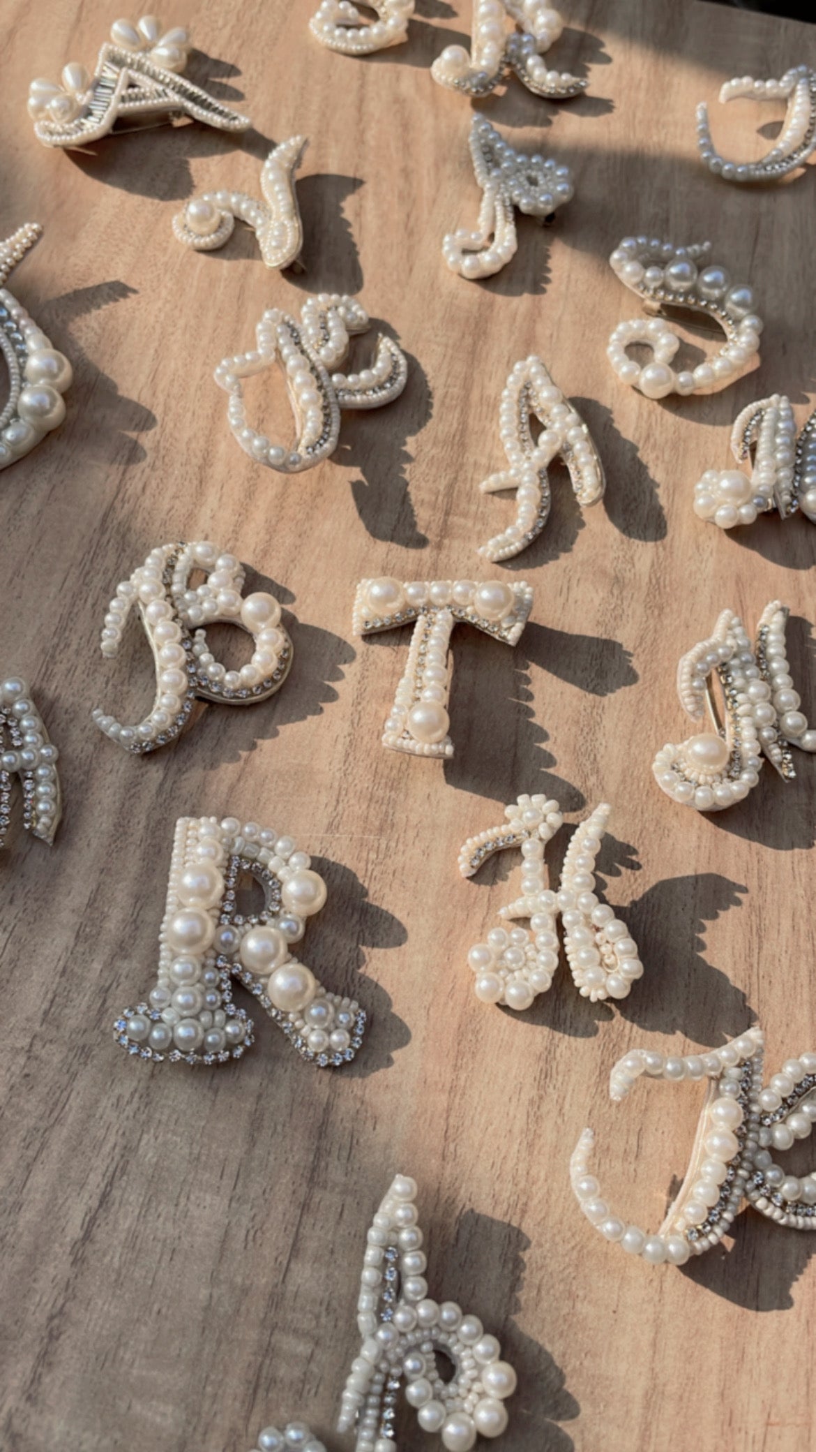 Initial Cursive Letter Brooches