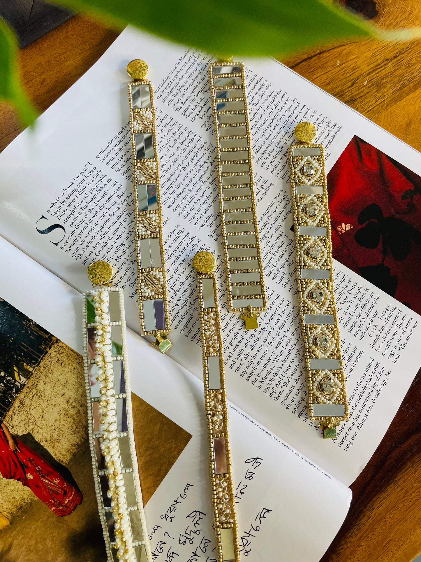 Maharani Golden Mirror Bracelets