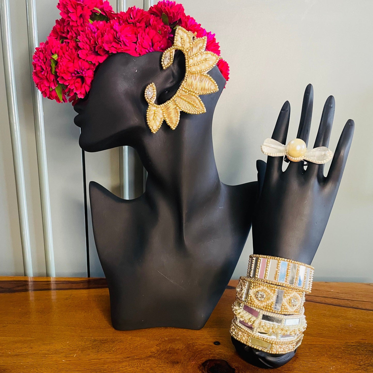 Maharani Golden Mirror Bracelets