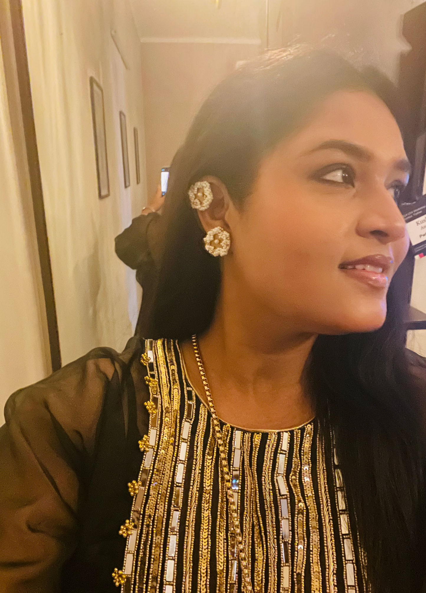 Golden Pearl Earcuff