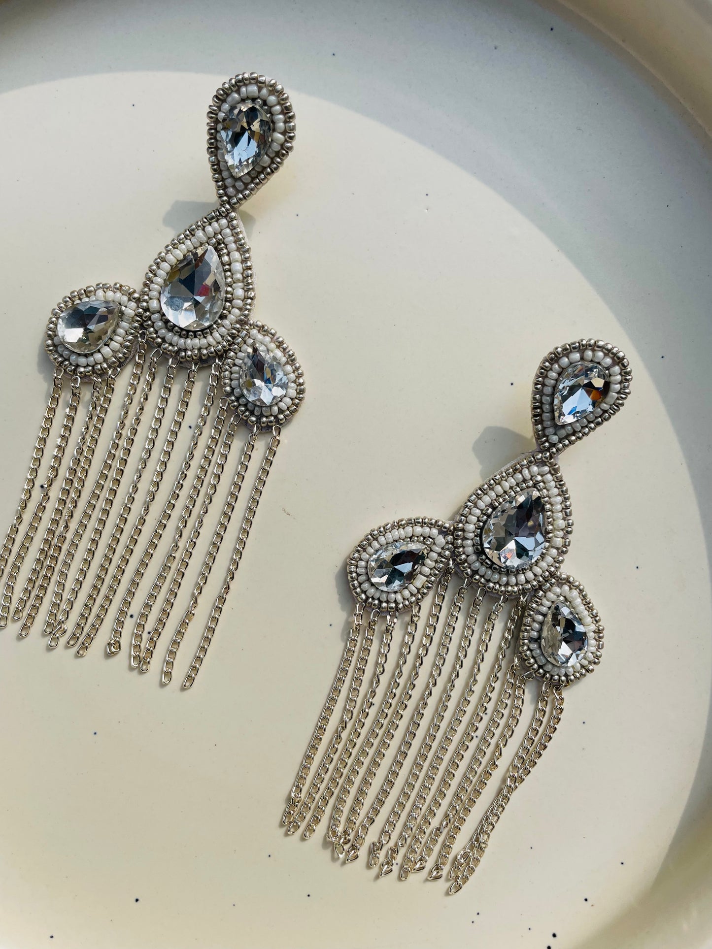 Aks silver Earrings