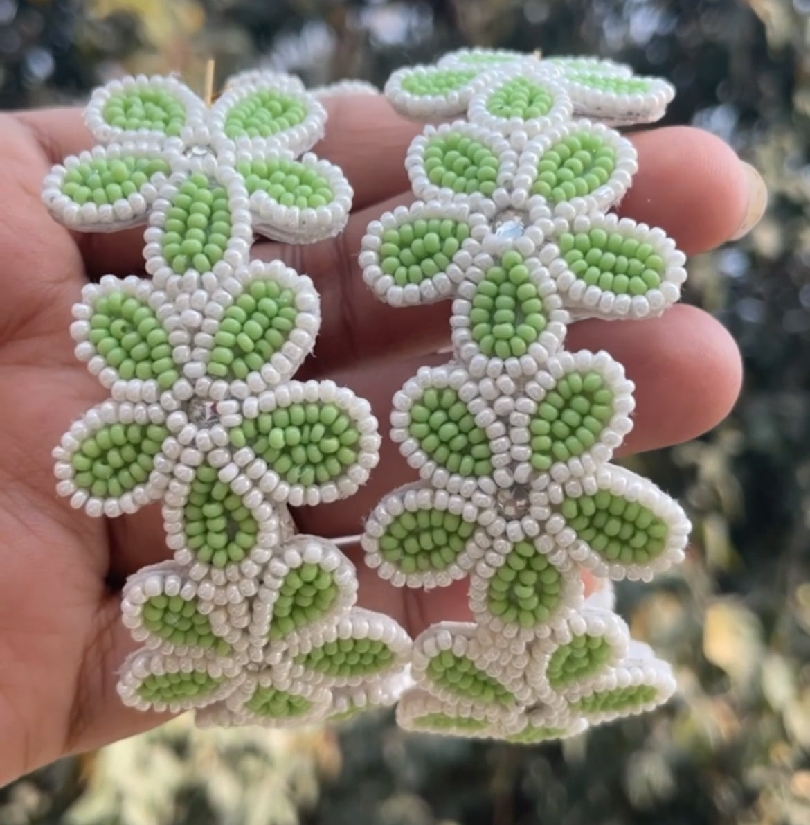 Flower Hoop Earrings