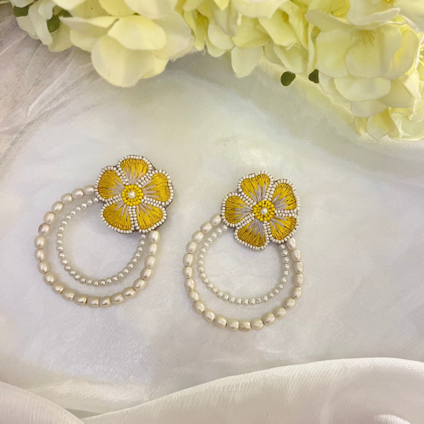 Flower Statement Earrings