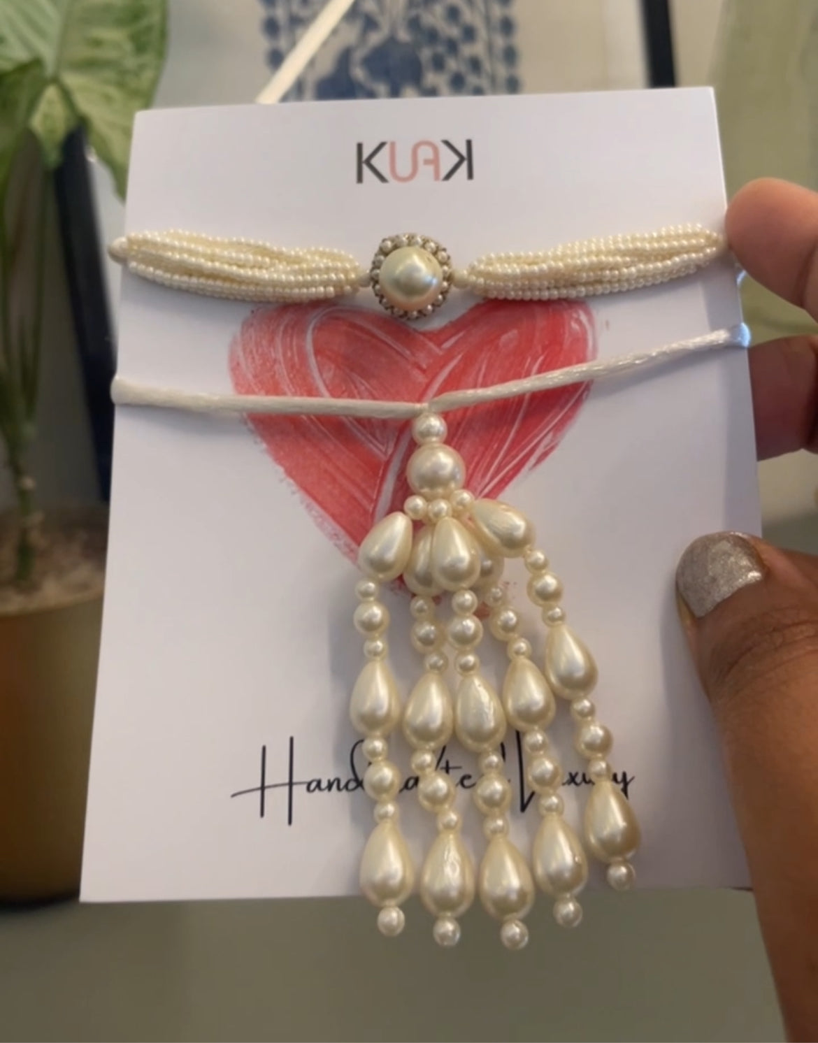 Pearl Rakhi Lumba Set
