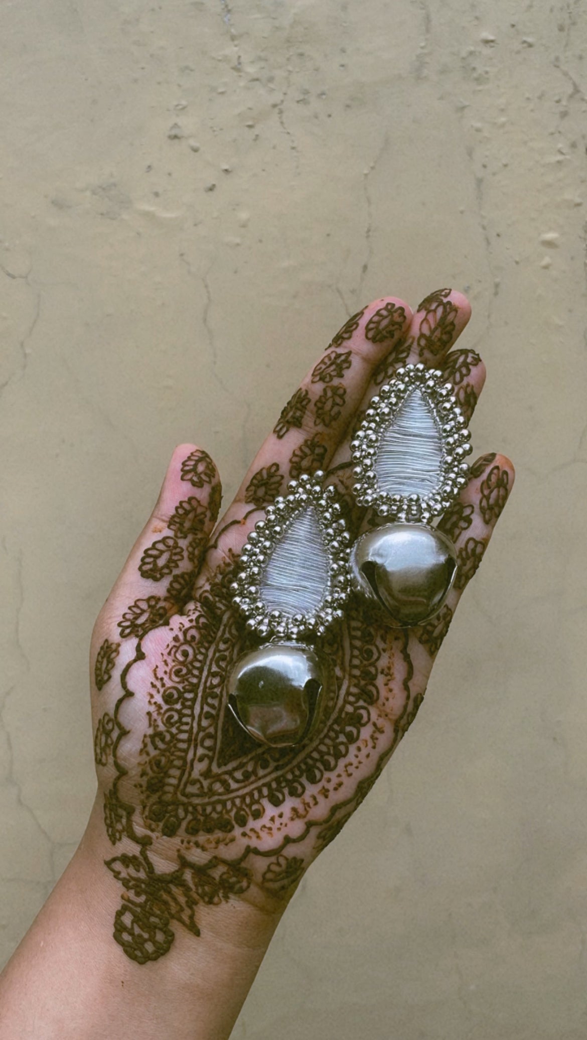 Silver Ghungroo Jhumkas