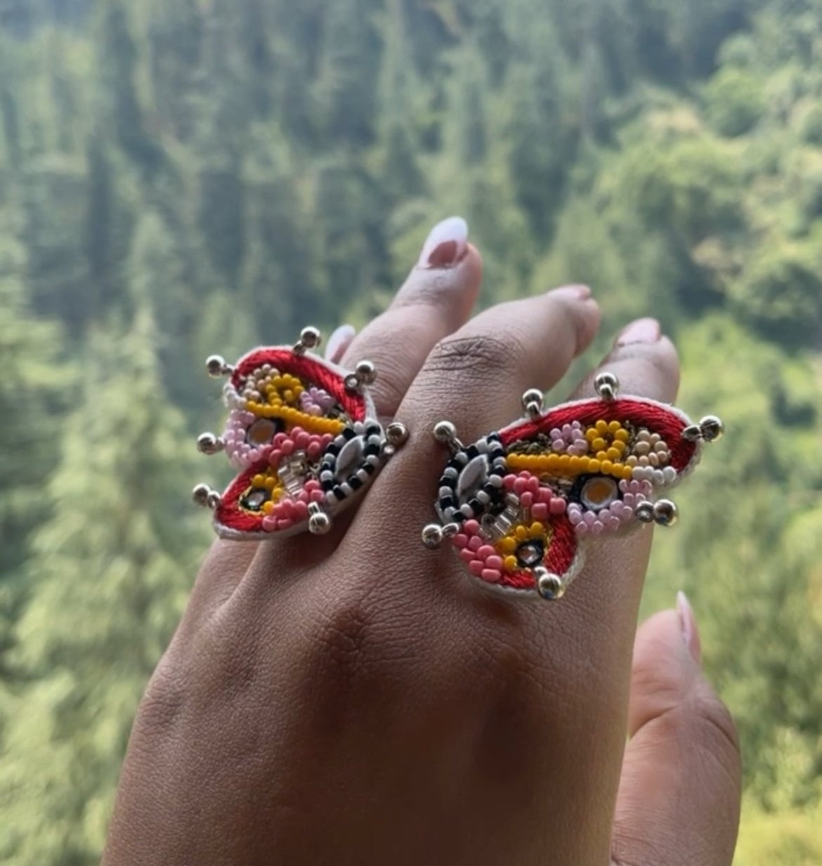 Double Butterfly Ring