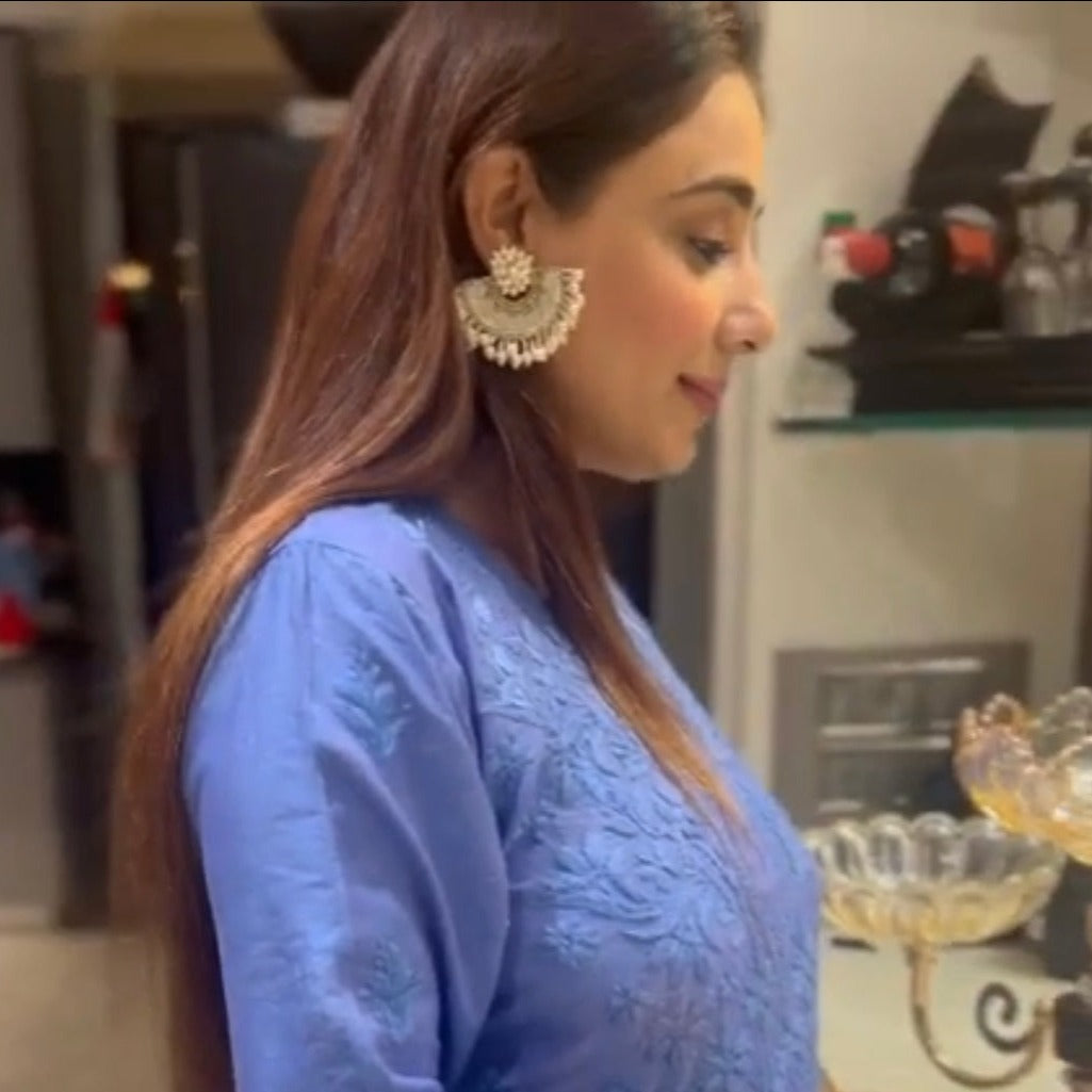 Iqra Mirror Pearl Earrings