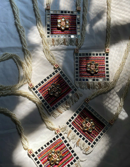 Aza Long Mirror Necklace