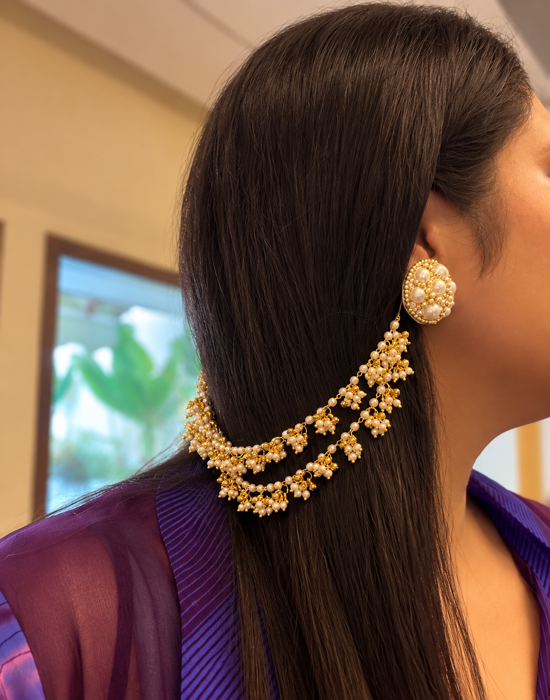 Rusa statement Ear-chain