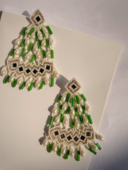 Riwda Statement Danglers Earrings