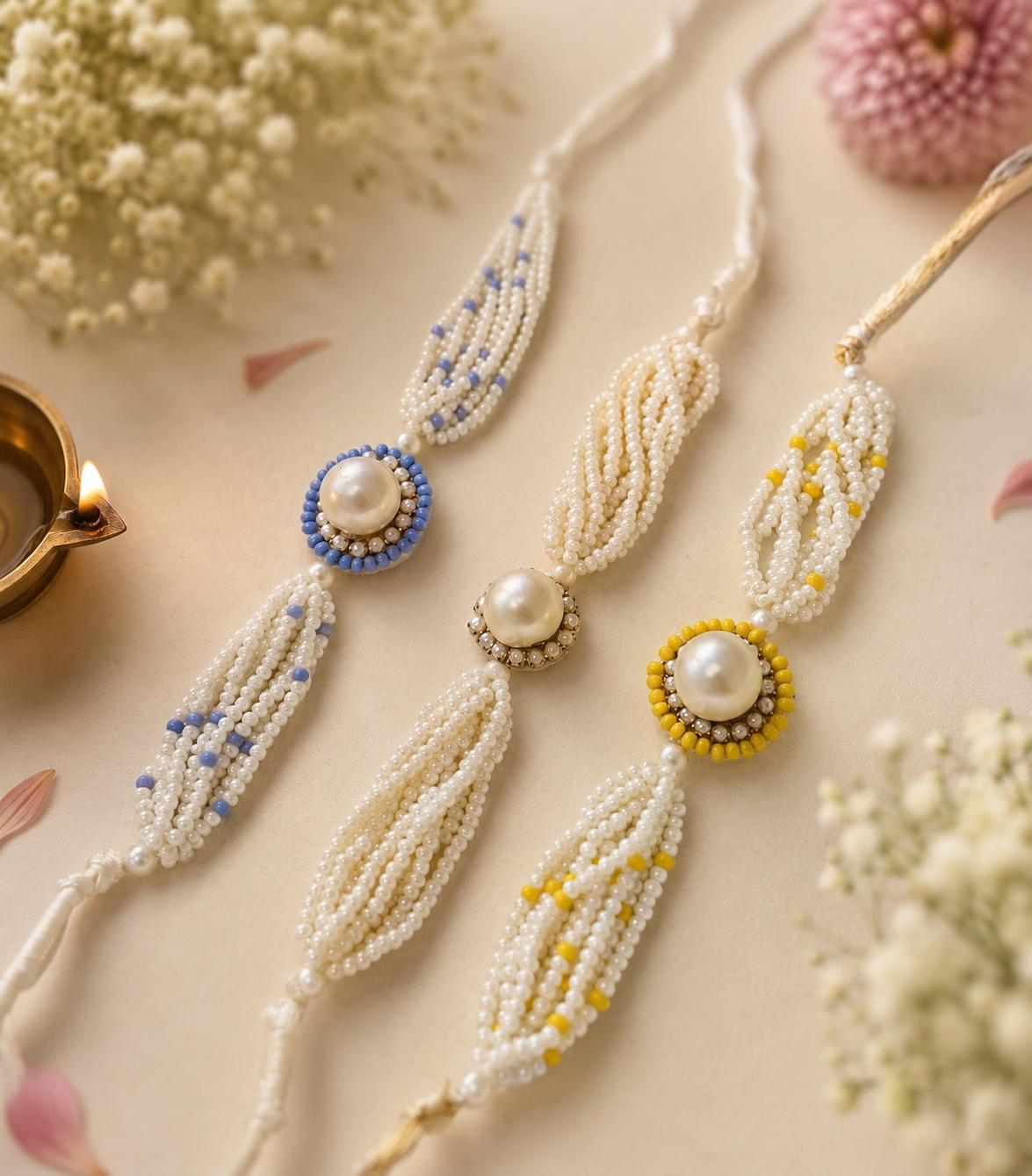 3 Handcrafted Rakhi set