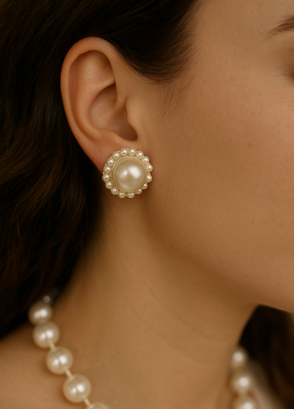 Big Pearl Studs Earrings
