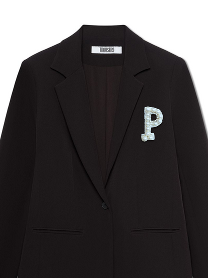 Initial Bold Letter Brooches