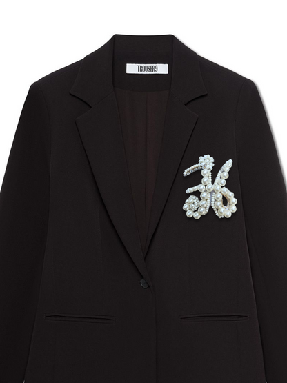 Initial Cursive Letter Brooches