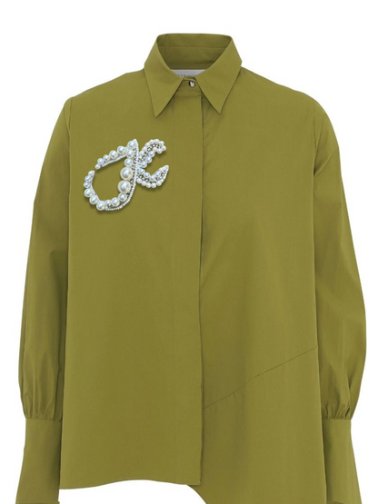 Initial Cursive Letter Brooches