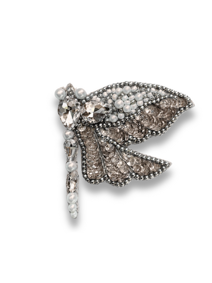 Crystal Wing Brooch
