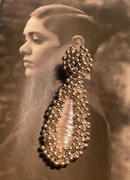 Pihu Silver Ghungru Earrings