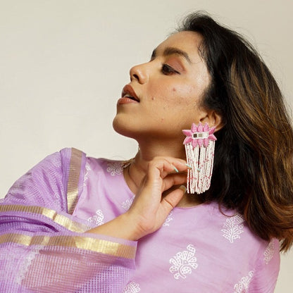 Lotus Mirror Earrings