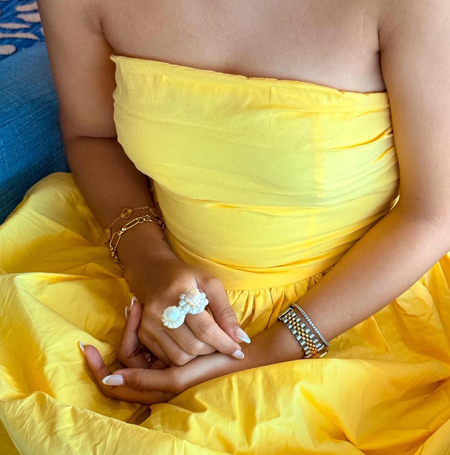 Pearls Double Cocktail Ring