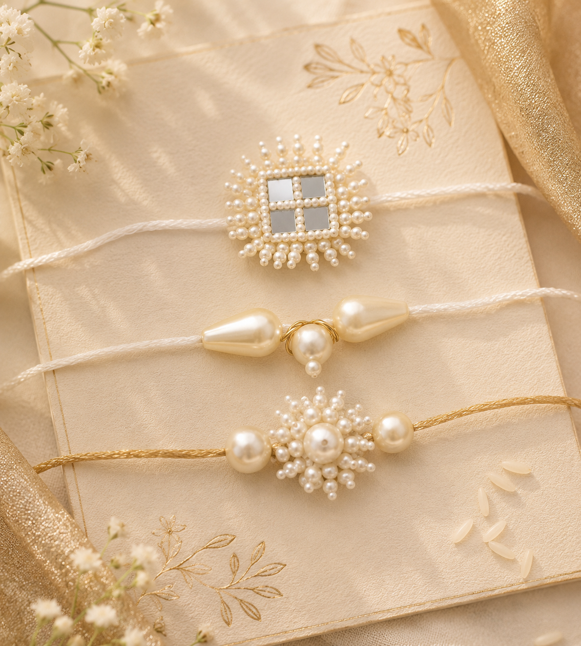 3 Handcrafted Rakhi set