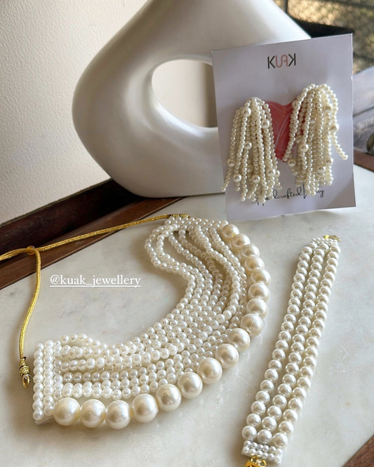Pearl Layer Jewellery- Set of 3