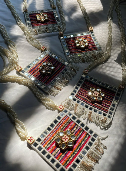 Aza Long Mirror Necklace