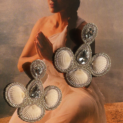 Lopa Crystal Shell Earrings