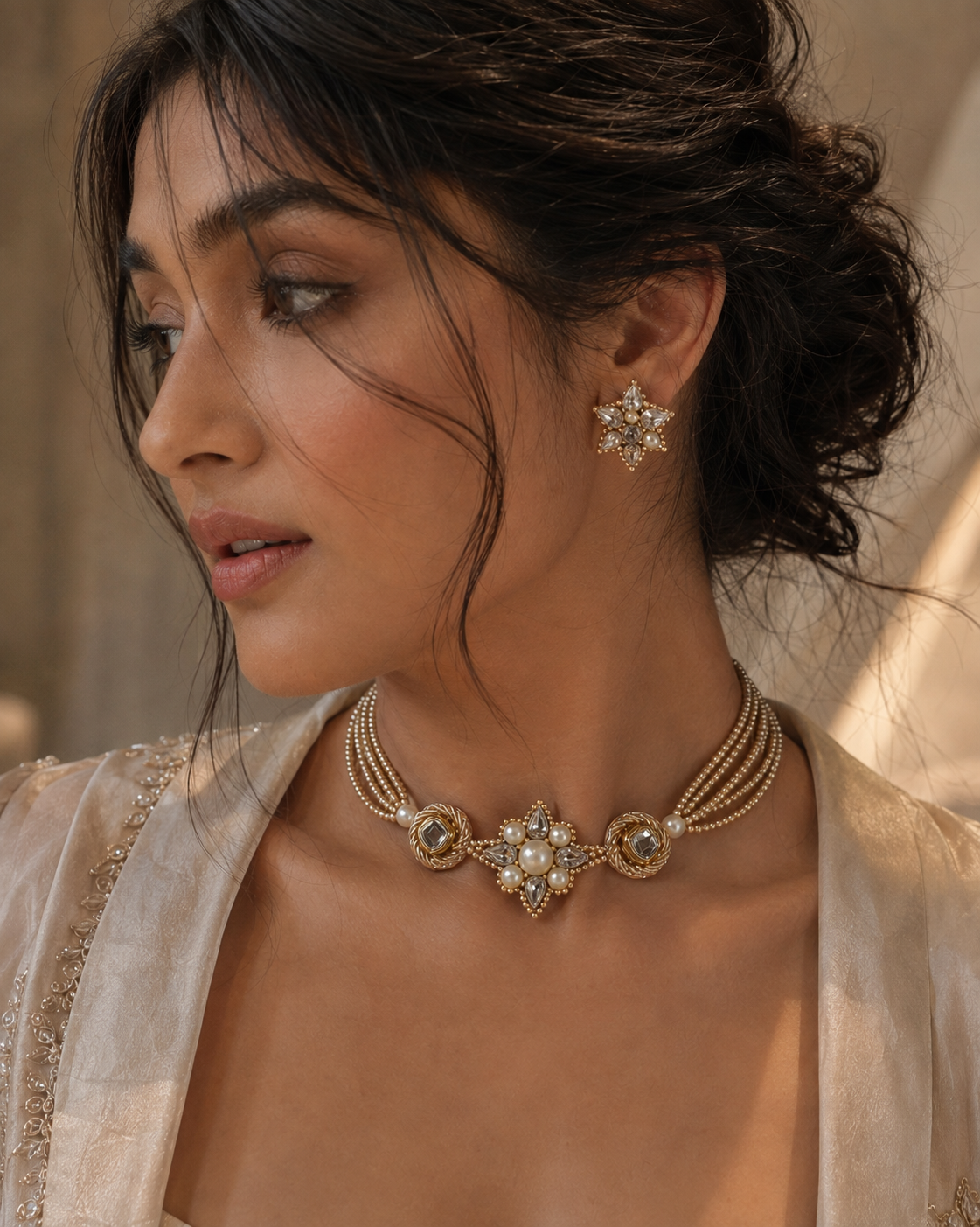 Akia Golden Necklace set