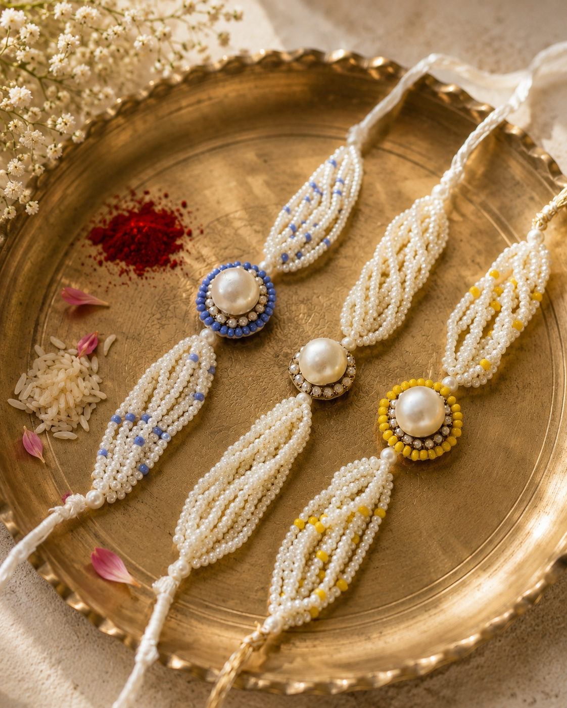 3 Handcrafted Rakhi set