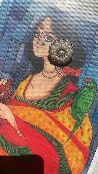 Gold and Pearl stud earrings