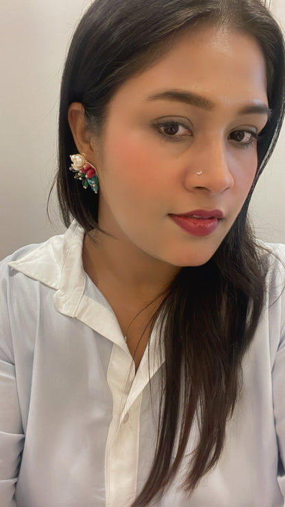 Multi Color Stud Earrings