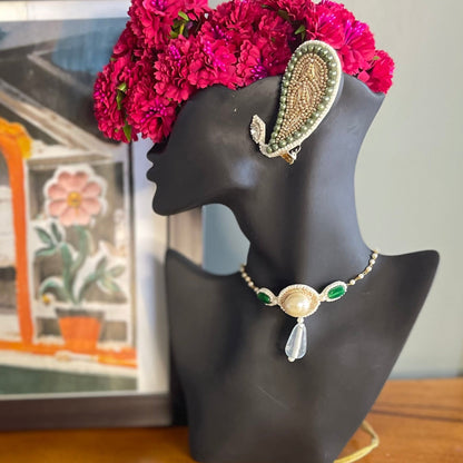 Laila Color stone Choker Necklace