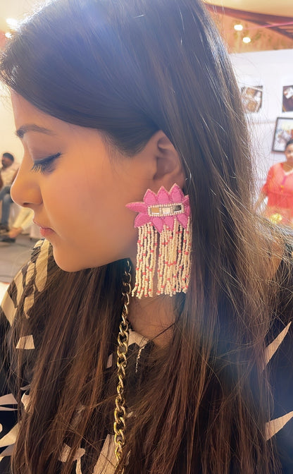 Lotus Mirror Earrings