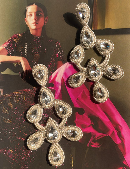 Crystal Statement Danglers Earrings