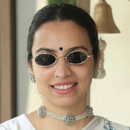 Ghungroo Silver Gold Choker