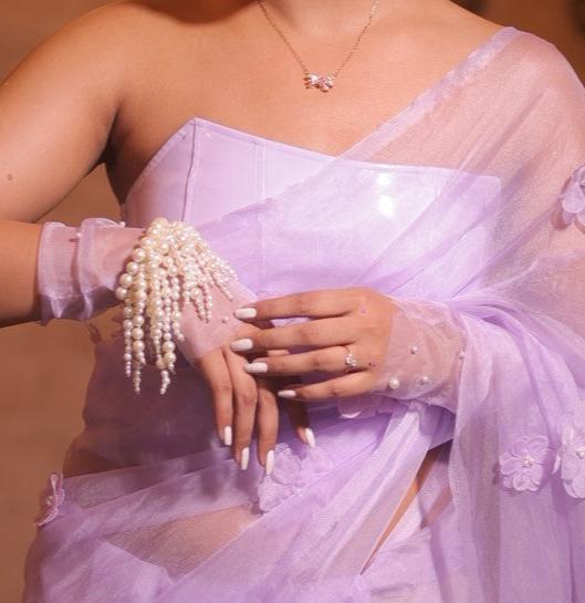 Hanging Pearl statement Bracelet cum Necklace