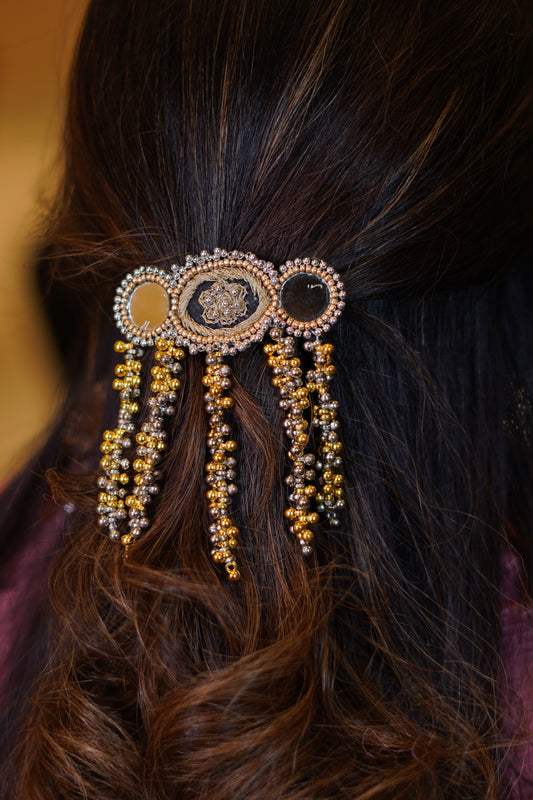 Golden silver Hair clip