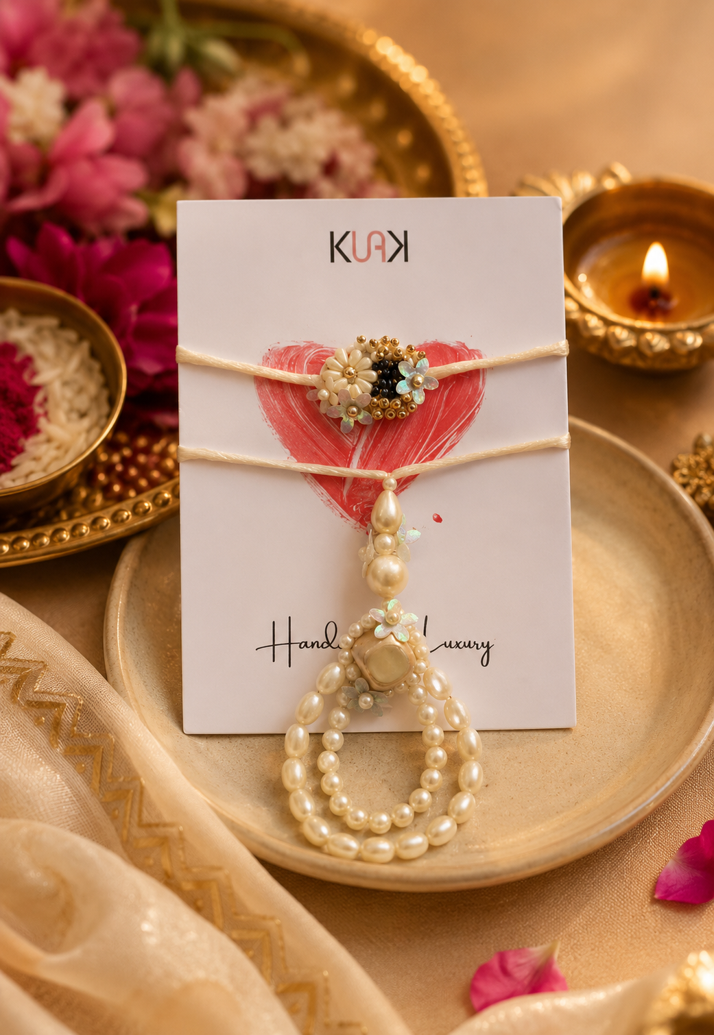 Multicolored Rakhi & Lumba set