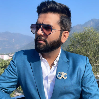 Initial Cursive Letter Brooches