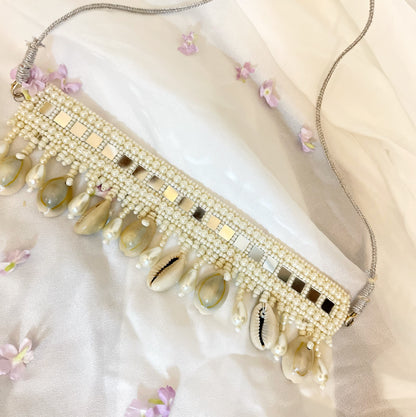 Shell Mirror Choker Necklace