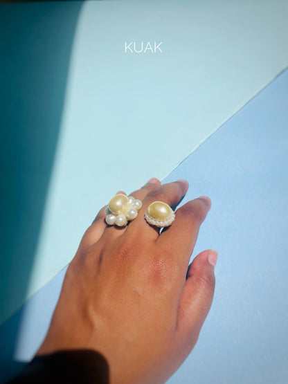 Pearls Double Cocktail Ring