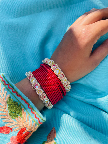 Dabka mirror Statement Bangle