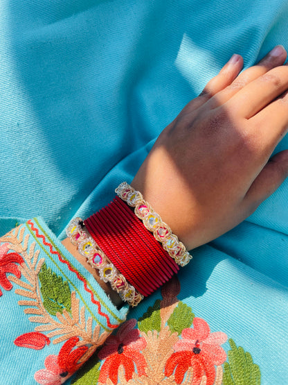 Dabka mirror Statement Bangle