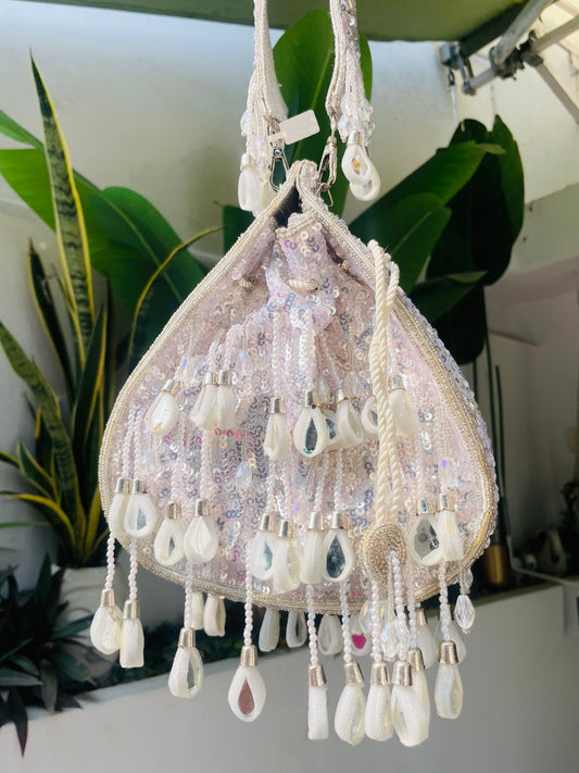 Silver Mirror Potli