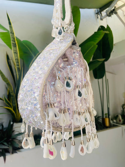 Silver Mirror Potli