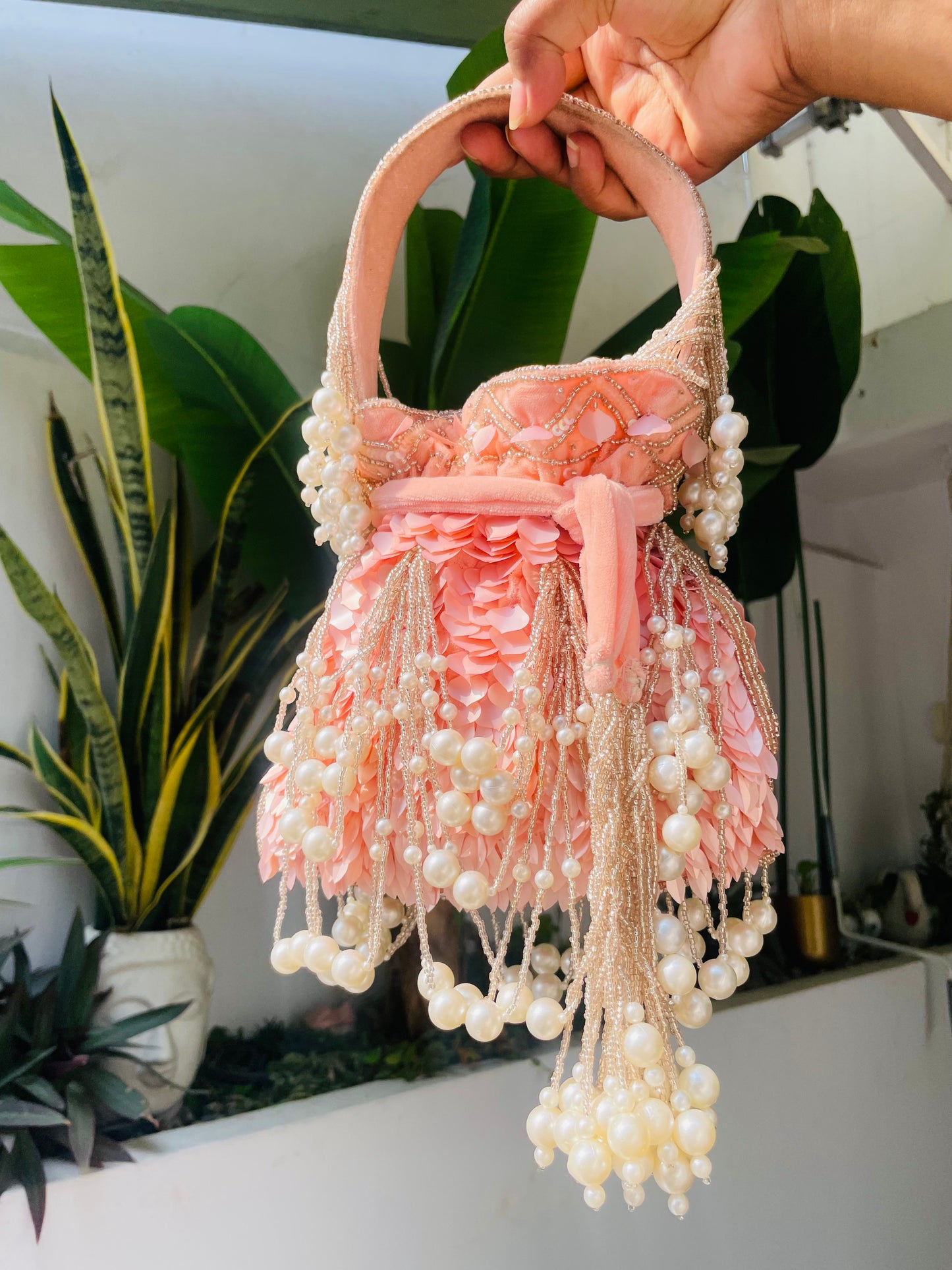 Pink Pearl Potli